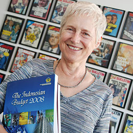 Diane Elson with the Indonesian budget Diane Elson with the Indonesian budget