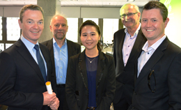 Christopher Pyne MP, Professor Hans Griesser, Dr Chia-Chi Chien, Professor Richard Head, Professor David Lloyd