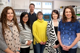 Natasha Harvey (right) with members of her CCB lab