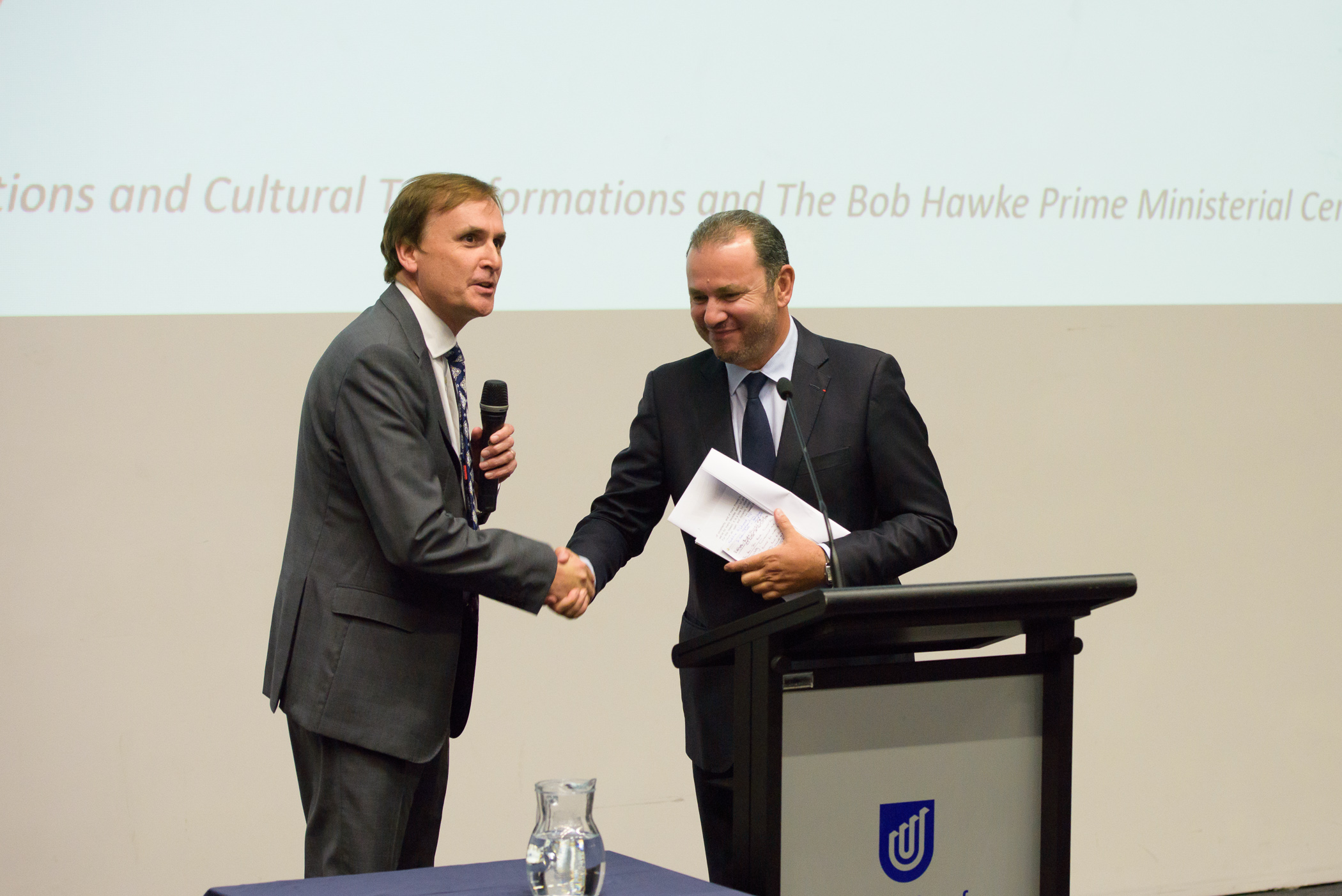 Professor Anthony Elliott and H.E.Christophe Lecourtier