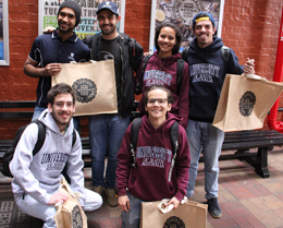 Brazilian students at Adelaide Central Market.