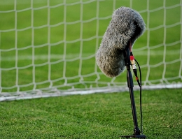 microphone on a sports pitch