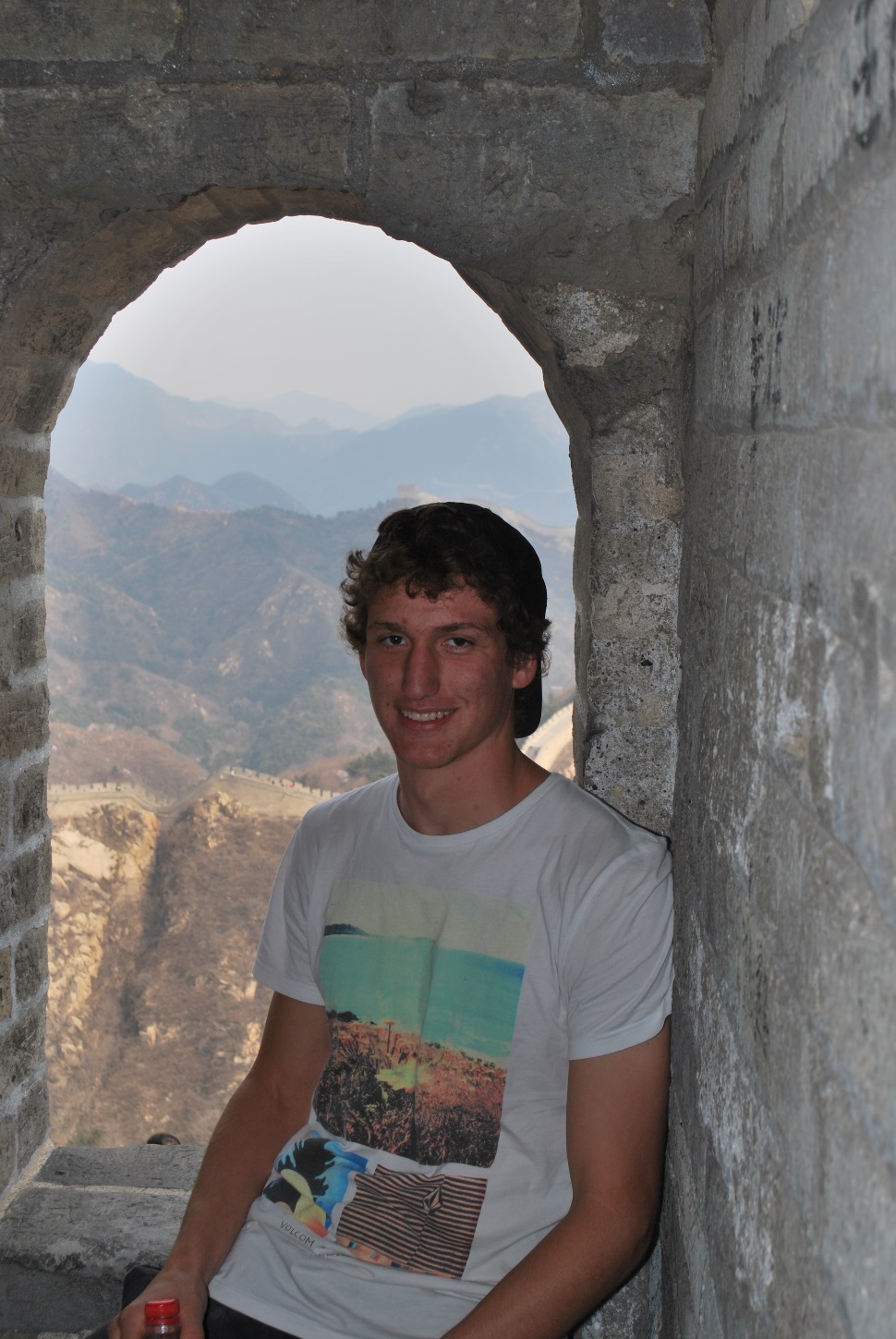 Lachlan visiting the great wall of China