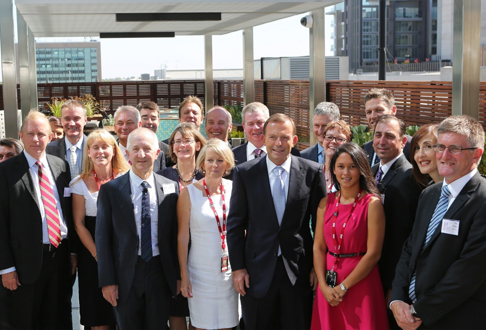 Sarah with her Bendigo Bank colleagues