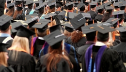 sea of graduations caps