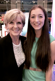 Julie Bishop with Michelle Howie