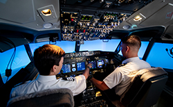 On-campus, industry standard 737 simulator