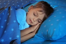 boy asleep at night