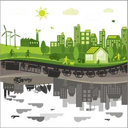 graphic of green urban living