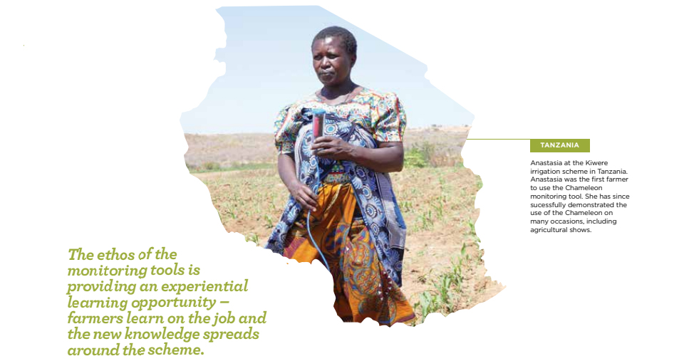 Anastasia at the Kiwere irrigation scheme in Tanzania