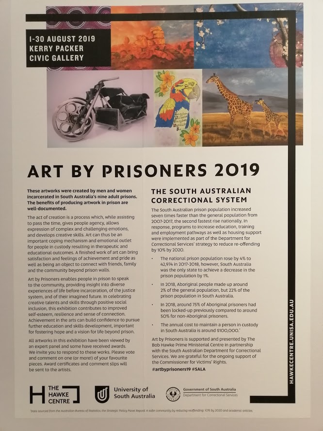 Art by Prisoners exhibition poster