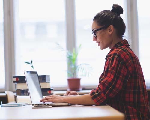 Woman on her laptop