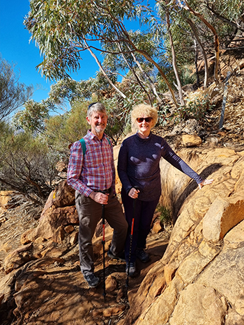 Alice and Peter on a recent visit to the Flinders Ranges