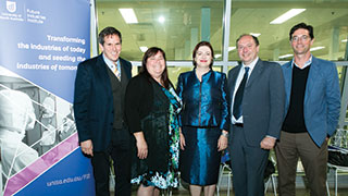 UniSA’s Professor Nico Voelcker; Professor Emily Hilder; Professor Tanya Monro; Professor Enzo Lombi; and Professor David Giles.