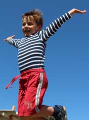 Boy jumping