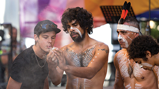 Smoking ceremony at UniSA's O-Week