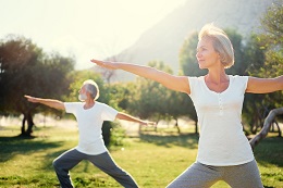 Couple doing tai chi