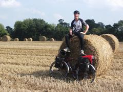 Cyclist Chris Gruar in France