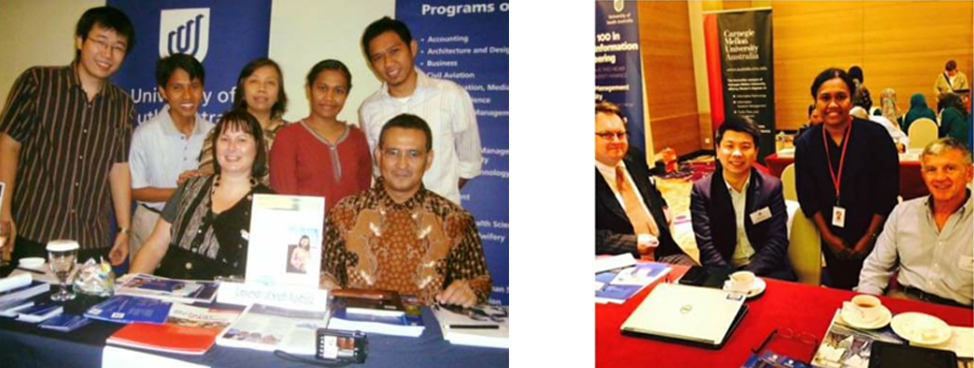2009 and 2015 Education Exhibition in Bali and Jakarta