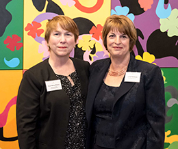 Professor Marie Wilson and Catherine House CEO Linda Matthews.