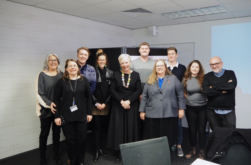 Maggie Beer with students and Match Studio staff