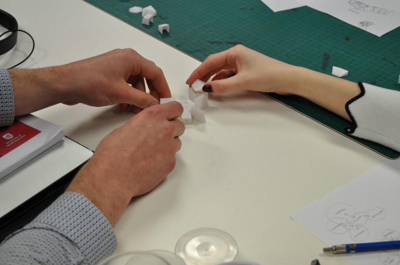 hands making prototype