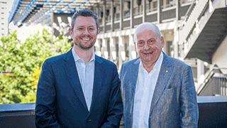 Vice Chancellor and President, Professor David Lloyd with Guy Maron AM.