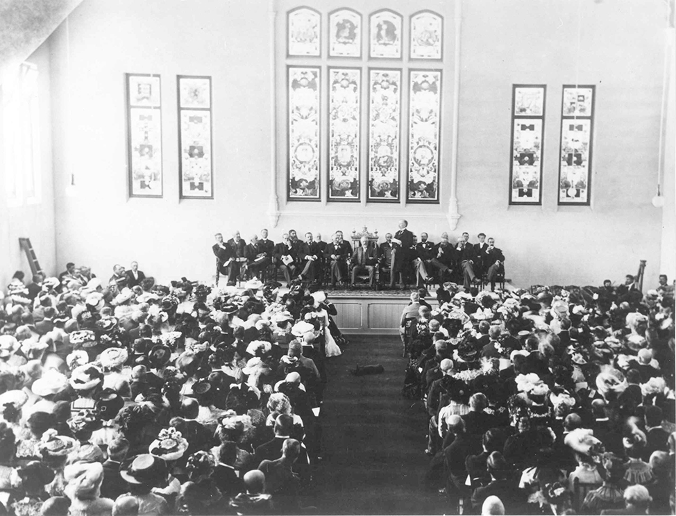 A full house attended the opening of the Brookman Building in 1903