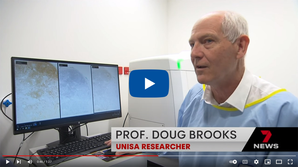 Screenshot of 7 News interview with Prof Doug Brooks