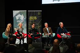 Terry Gold as part of the 2018 Venture Catalyst Space graduation pitches