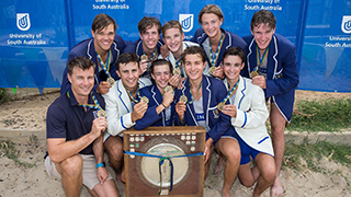 Winners of the 1st VIII schoolboys race as well as the prestigious title of 2019 Head of the River Champions, St Peter’s College.