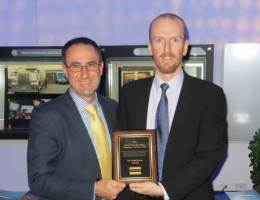 Mr Jeff Kasparian and Dr David Haley receiving the award 