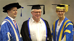 VC David Lloyd with Barry Pearce and Dr Wendy Craik