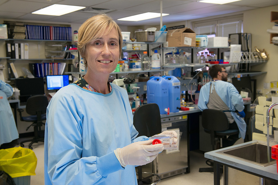 Professor Claudine Bonder in the laboratory