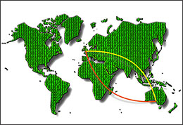 A map showing London and Adelaide destinations of new joint degree with UCL