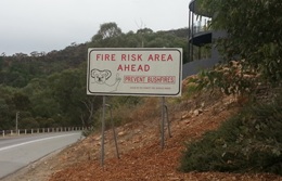 bushire risk sign