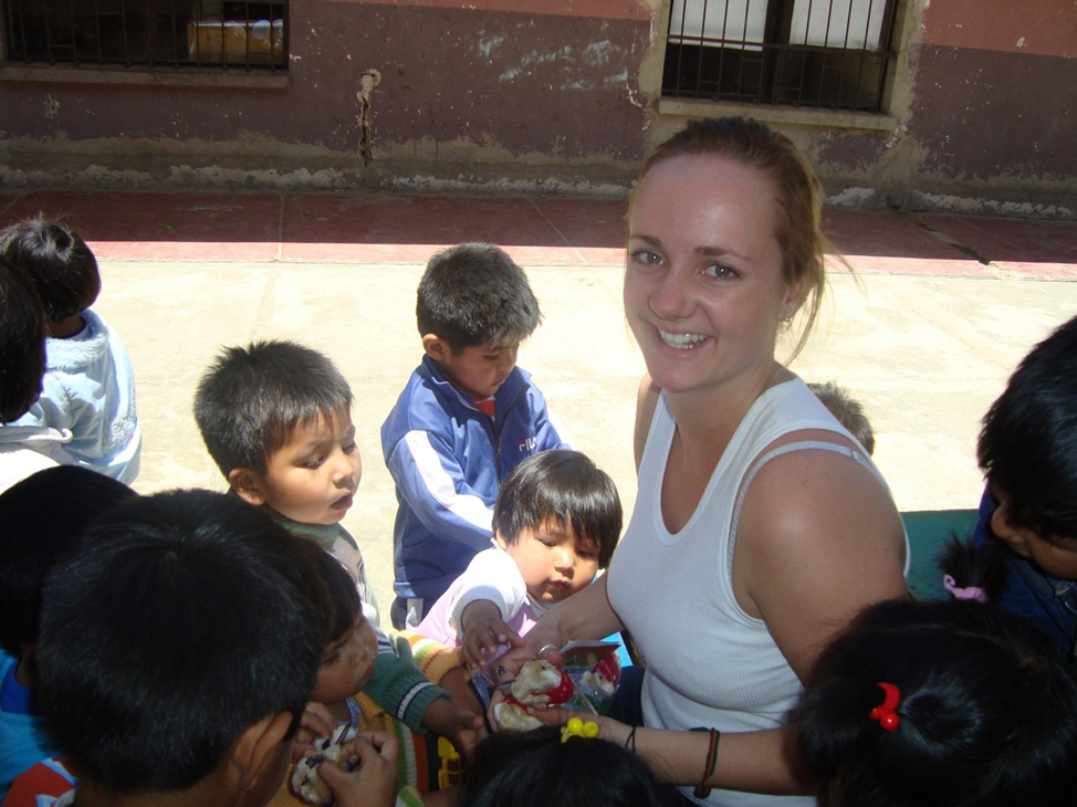 Tessa with children