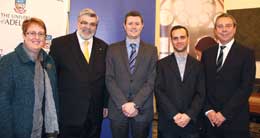 Deb Turley, Senator Kin Carr, Professor david Lloyd, Edoardo Rosso and Stephen Dowdy.