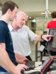 Professor Kevin Norton in sports science lab