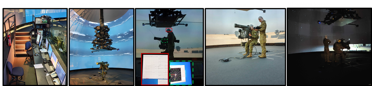 a montage of defence training simulations
