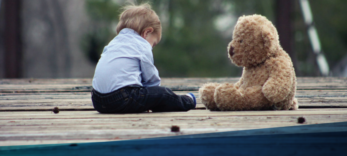 boy and teddy bear