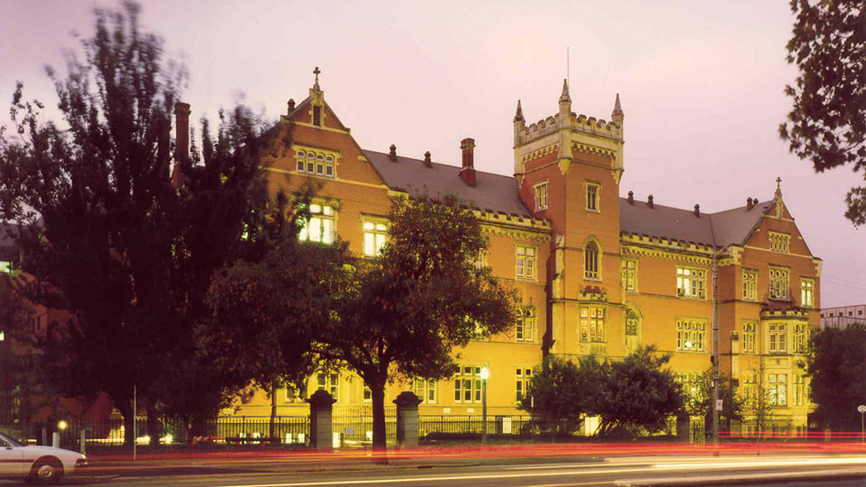 Brookman Building at night