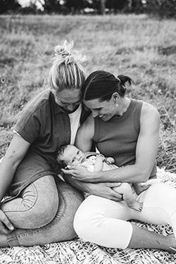 Chelsea and MJ with their son Tomi