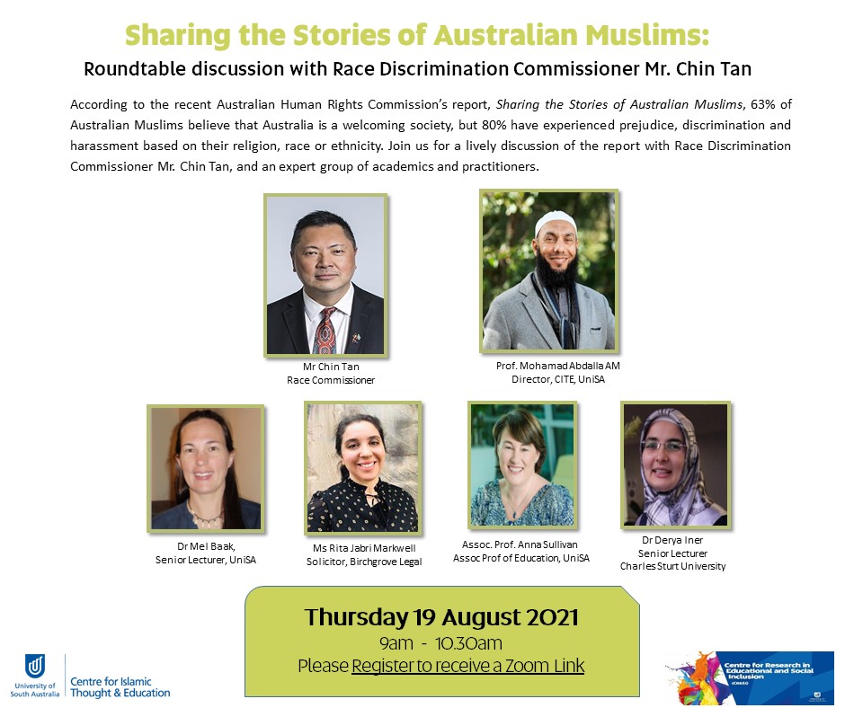 Sharing the Stories of Australian Muslims: Roundtable discussion with Race Discrimination Commissioner Mr - Research - University of South