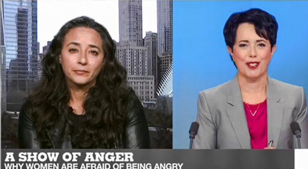 Image: Annette interviewing American author, Soraya Chemaly, whose book “Rage Becomes Her,” was released just days after U.S. tennis champion, Serena Williams, made world headlines at the U.S. Open