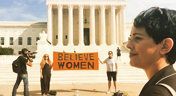 Image: Annette filming a special for The 51 Percent in Washington D.C. about the record number of women running for Congress, as Judge Brett Kavanaugh’s appointment to the U.S. Supreme Court caused angry protests