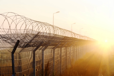 Razor wire Fence of a detention centre