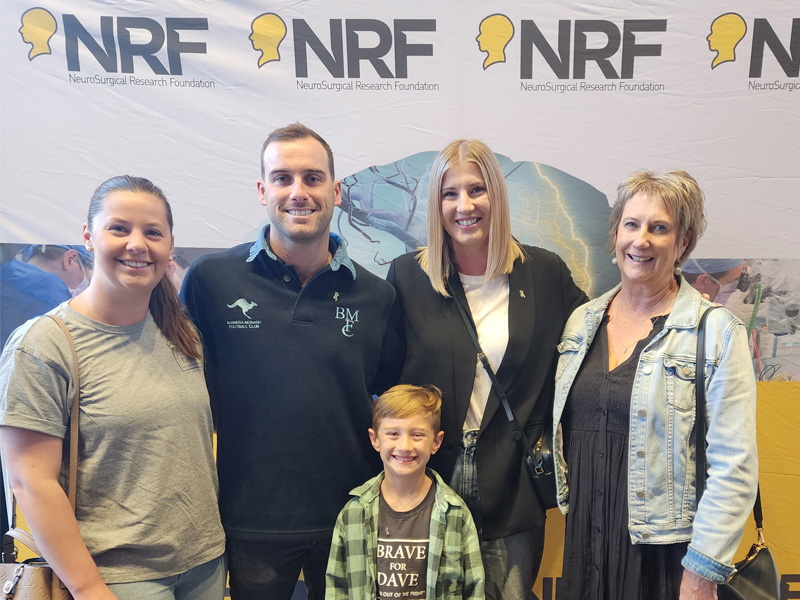 Brooke Penney, Benjamin Drogemuller, Duke Fiebig, Chloe Drogemuller Fiebig and  Gaylee Drogemuller during a recent visit to the CCB.