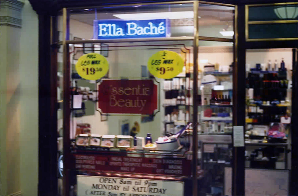 Original Essential Beauty salon that opened in 1993 in the Regent Arcade.