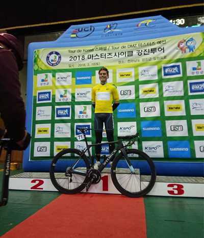 Living in South Korea’s intensive culture and working environment, Tim found some release in continuing his interest in cycling, competing in that country and in China with notable success.
